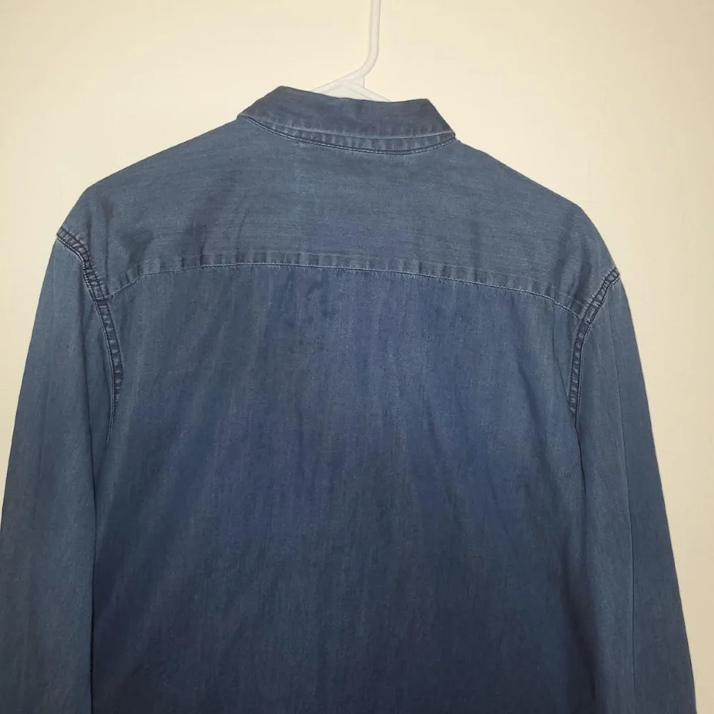 Mens Calvin Klein Jeans Dark Denim Long Sleeve Shirt - Picture 10 of 14